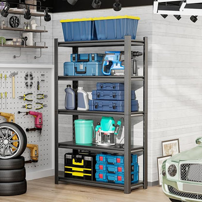 24" W Garage Shelving, 5-Tier Heavy Duty Shelving Unit, 3000LBS Adjustable - Image 2
