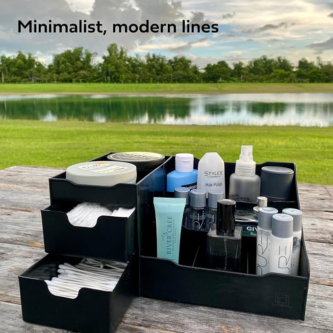 Uncluttered Designs Large Black Vanity Organizer - Image 4