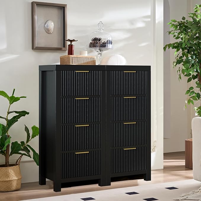 Mid-Century Modern Tall Wooden Dresser - Image 6