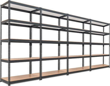 HOMEDANT 5 Tier Storage Shelves Adjustable Laminated Boltless Garage Metal by TheBestOrganizingSolution