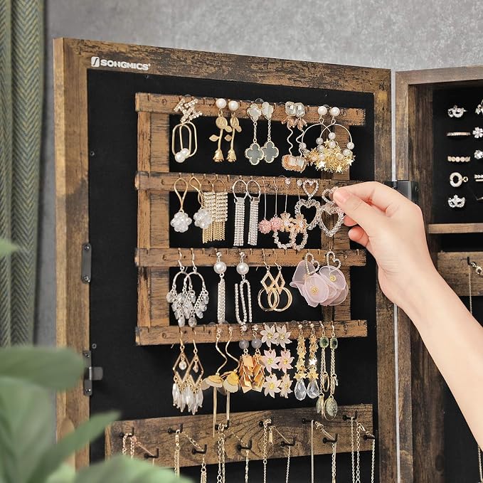 SONGMICS Lockable Jewelry Cabinet Armoire - Image 8