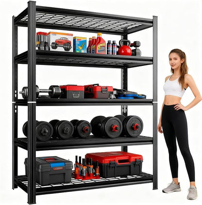 47''W Wire Garage Metal Shelving, 3000 Lbs Heavy-Duty Garage Storage Shelves by Beaunatixx