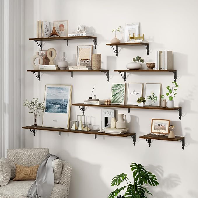 Fun Memories 55 Inch Floating Shelves, Long Floating Shelves Wall-Mounted - Image 6