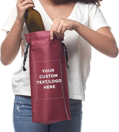 DISCOUNT PROMOS Non-Woven Vineyard Two Bottle Wine Bags - Image 6