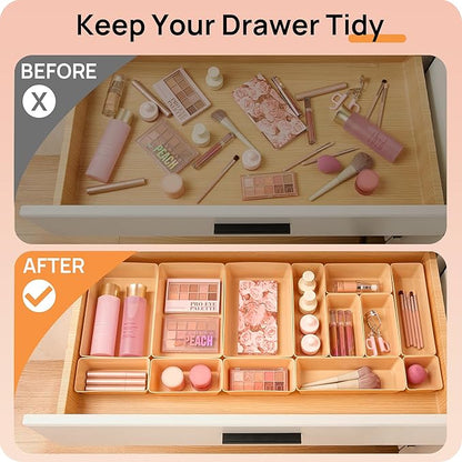 Vtopmart 25 PCS Plastic Drawer Organizers Set, 4-Size Versatile Bathroom and - Image 3