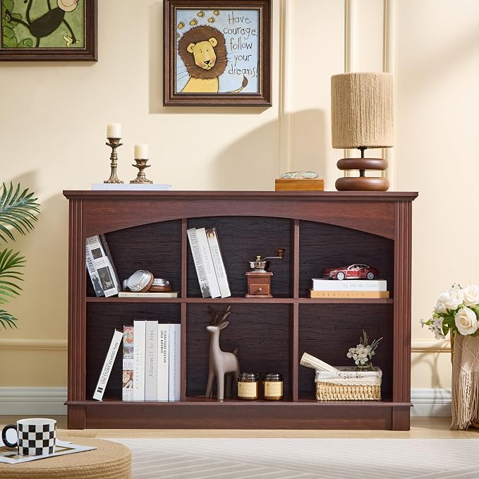 Bookshelf, 6-Cube Bookcase and Kids Bookshelf, Wooden Storage Cabinet - Image 3