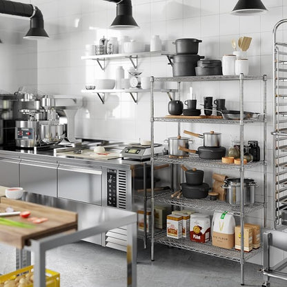 18" Deep x 36" Wide x 64" Height Wire Shelving Kit | 5-Tier | NSF Commercial - Image 6