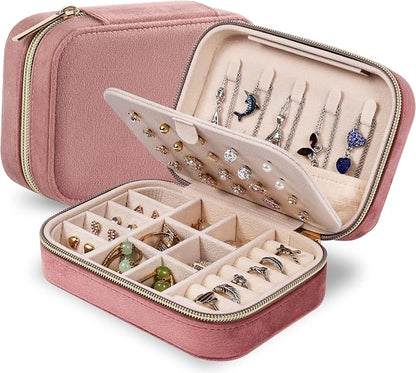 Dajasan Velvet Jewelry Box, Small Travel Jewelry Case, Portable Travel Jewelry by DAJASAN