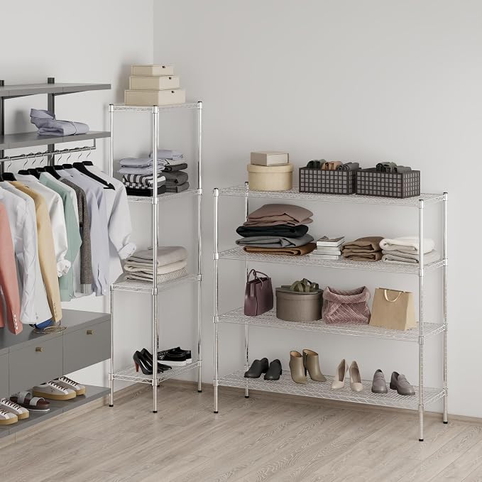 18" Deep x 54" Wide x 54" Height Wire Shelving Kit | 4-Tier | NSF Commercial - Image 7