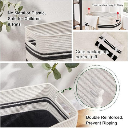 OIAHOMY 91L Laundry Hamper, XXXLarge Laundry Basket, Collapsible Cotton Rope - Image 4