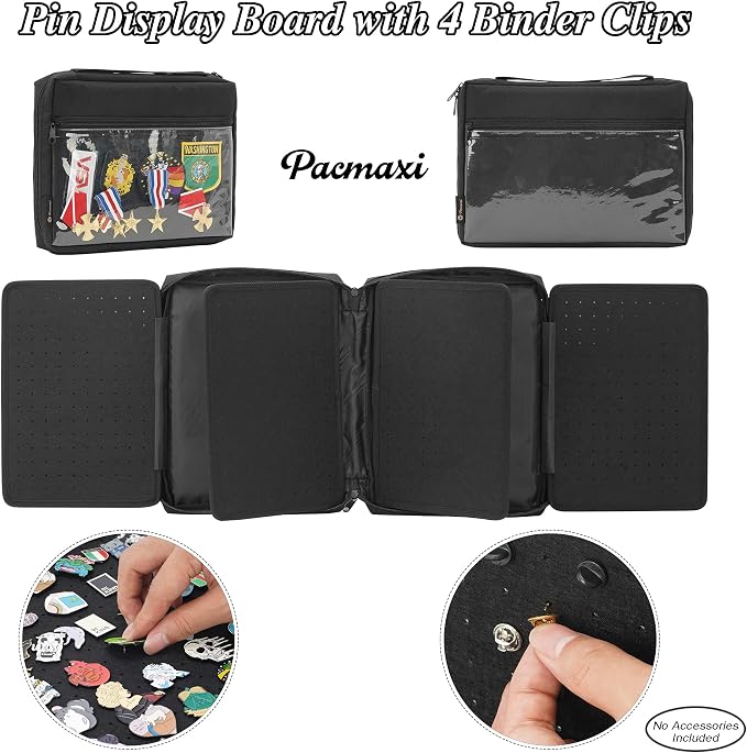 Enamel Pin Display Pages Pin Carrying Case, Pins Collection Storage Organizer - Image 3
