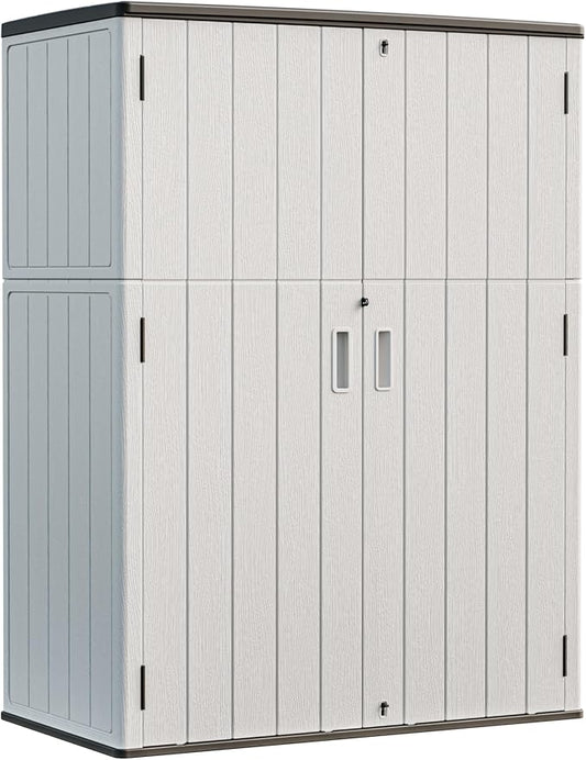 HOMSPARK Outdoor Storage Shed Weather Resistance, Patio Storage Cabinet by HOMSPARK