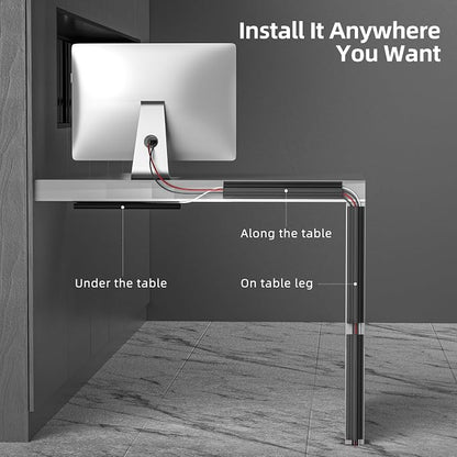 YECAYE 157in Cable Management, Cord Organizer, Easy Install Self-Adhesive Cord - Image 3