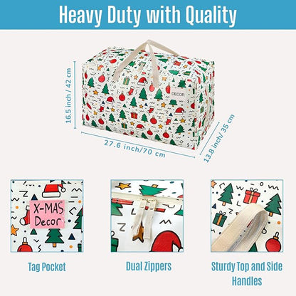 VENO 4 Pack Moving Bags and Large Christmas Decoration Storage Bins - Image 3