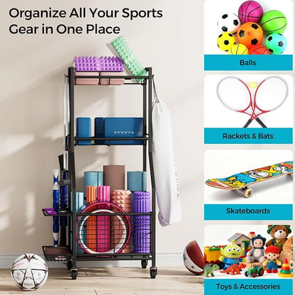 Sports Equipment & Toy Storage Rack - Image 5