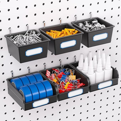 FRIMOONY Peg Board Organizer Accessories, Pegboard Hook Locks, - Image 5