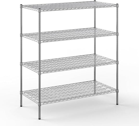 24" Deep x 48" Wide x 54" Height Wire Shelving Kit | 4-Tier | NSF Commercial by Regal+Altair