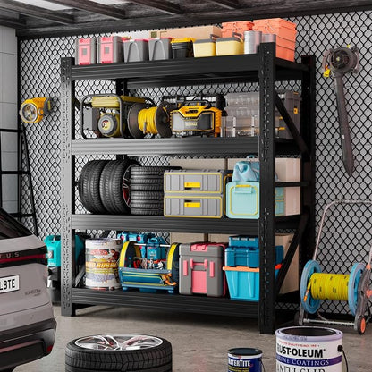 5000LBS Storage Shelves, 4 Tier Metal Garage Shelves Industrial Shelving - Image 2