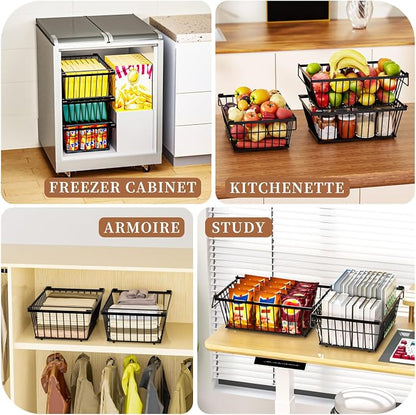 Freezer Organizer Bins ，Enhanced Leak-Proof Bottom，4 Pack Stackable Deep - Image 7