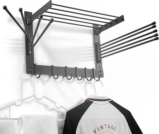 BATODA Wall-Mounted Steel Clothes Drying Rack by BATODA