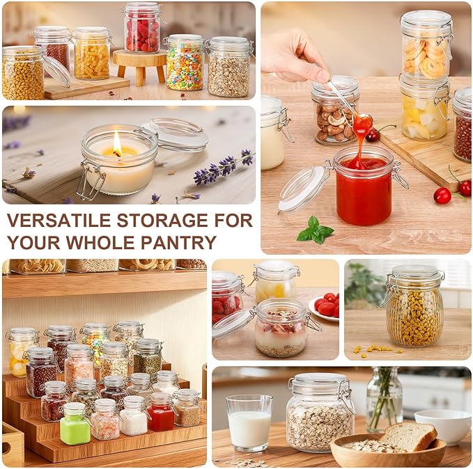 6 Pack Spice Jars, 8 oz Glass Containers - Image 6