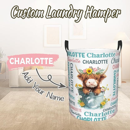 Custom Name Laundry Hamper, Personalized Laundry Baskets - Image 2