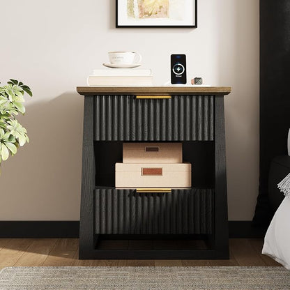 HIFYOBRO Fluted Nightstands Set of 2 - Image 2