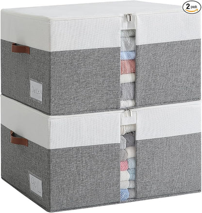 Reinforced LARGE Blanket Storage Baskets by Coorganisers
