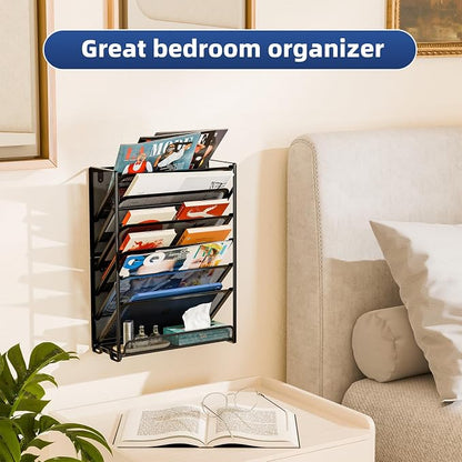 Simple Trending Wall File Organizer, Mesh 7-Tier Vertical Hanging File Holder - Image 6