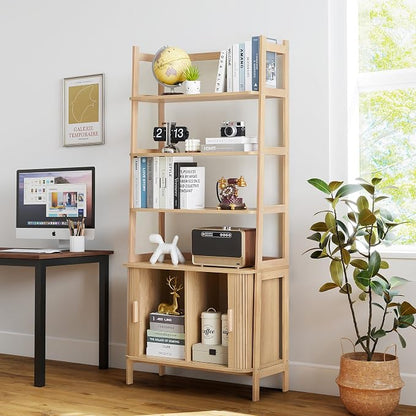 4-Tier Bookshelf, Tall Bookcase - Image 9
