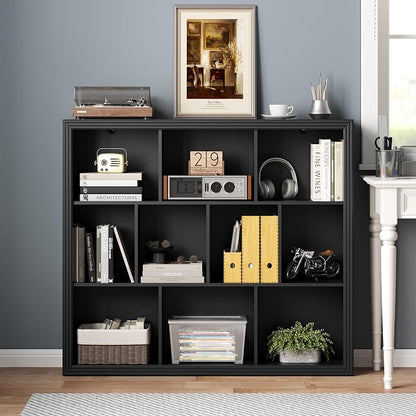 Book Shelf with 10-Cube, 43” Wide Bookshelf with Anti-Tip Device, 38” Tall Open - Image 3