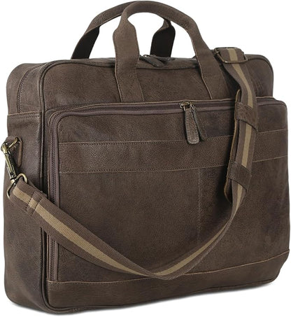 Leather briefcase 18 Inch Laptop Messenger Bags by KomalsPassionLeather