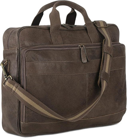 KomalC 16 Inch Leather briefcases Laptop Messenger Bags by KomalC