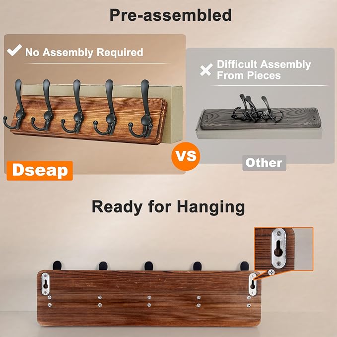 Dseap Coat Rack Wall Mounted - Image 5