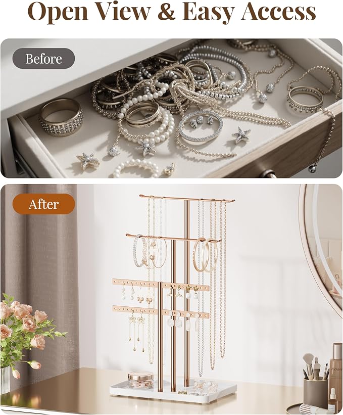 pickpiff Jewelry Stand Holder Organizer: 14.5" Sturdy Hanger - Image 3