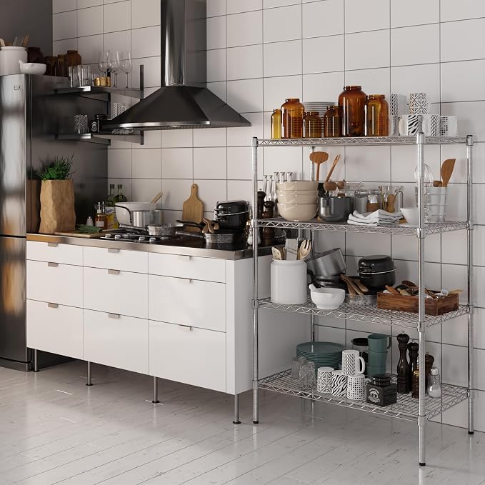 21" Deep x 36" Wide x 54" Height Wire Shelving Kit | 4-Tier | NSF Commercial - Image 2