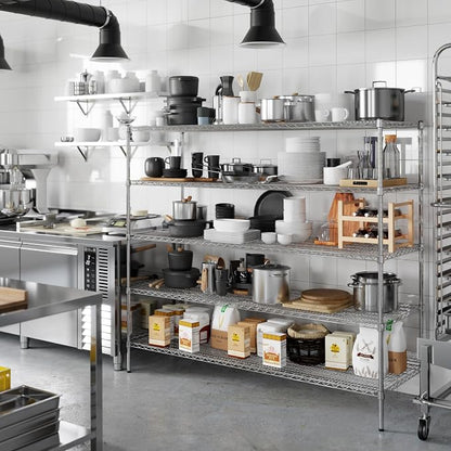 24" Deep x 72" Wide x 64" Height Wire Shelving Kit | 5-Tier | NSF Commercial - Image 6