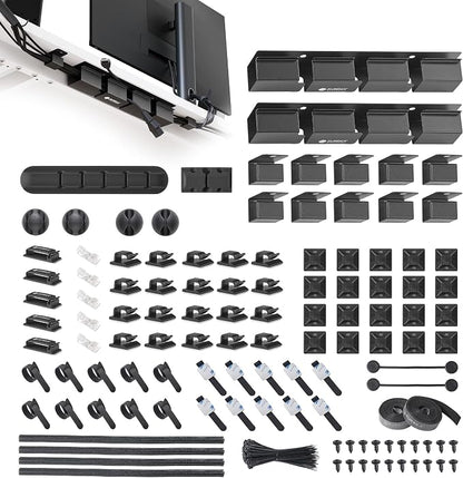 EUREKA ERGONOMIC Cable Management Organizer Kit Cable Raceways 316 PCS by EUREKAERGONOMIC