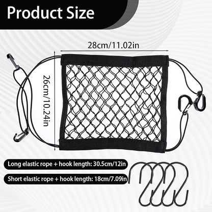 Easy Installed Motorcycle Helmet Storage, High Elastic Double Layer Bungee Net - Image 2