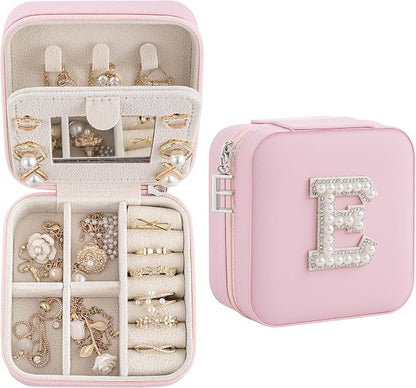Birthday Gifts for Her, Initial Jewelry Box, Small Travel Jewelry Organizer by Unknown