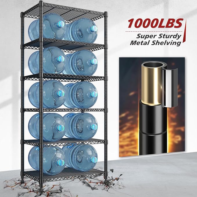 REIBII 72’’H Wire Shelving, 6 Tier Metal Shelving Units and Storage Shelves - Image 4