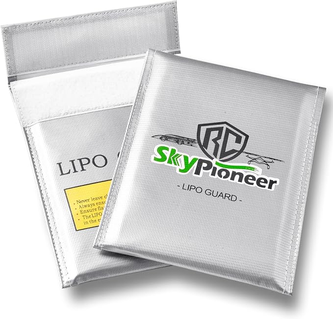 2 Pack Lipo Safe Bags, Fire Retardant Lipo Battery Bag, 6.9''x9'' Silver by Unknown