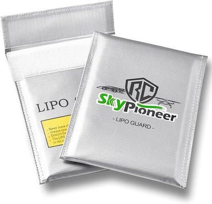 2 Pack Lipo Safe Bags, Fire Retardant Lipo Battery Bag, 6.9''x9'' Silver by Unknown