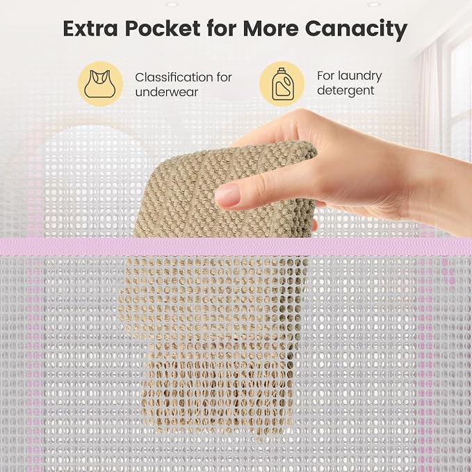 2 Pack Strong Mesh Pop-up Laundry Hamper, Quality Pop Up Hampers - Image 6