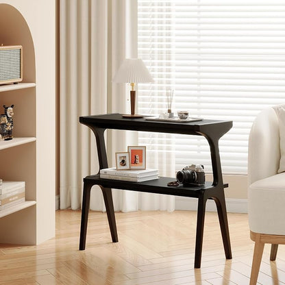 Set of 2 Solid Wood End Table, 2-Tier Side Table - Image 3