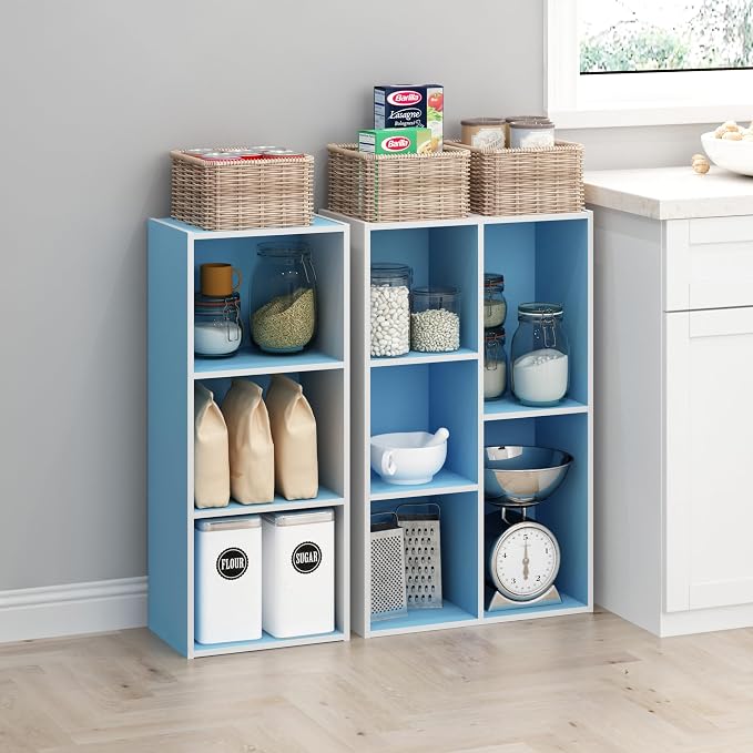 Furinno LUDER Book Shelf, 3-Cube Bookshelf, Bookcase - Image 2