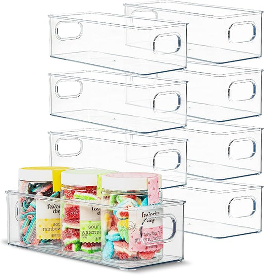 primebox Plastic Food Storage 8 Pack Clear Container Bin by primebox