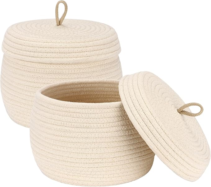 Sea Team Round Cotton Rope Storage Basket by SeaTeam