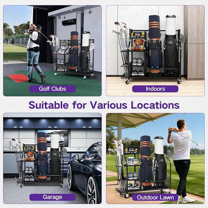 Golf Bag Storage Garage Organizer, Golf Bag Storage Stand and Other Golfing - Image 9