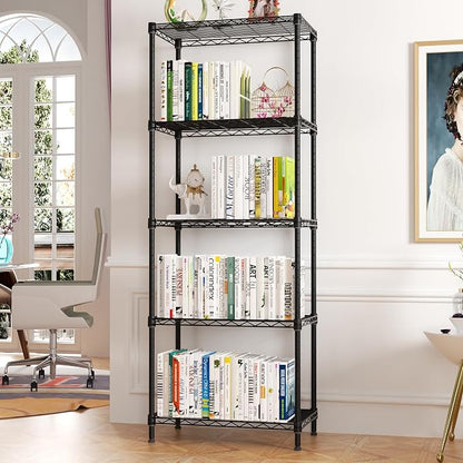5 Tier Adjustable Storage Shelves Heavy Duty Metal Utility Shelf 750LBS - Image 9